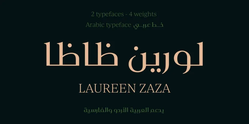 Laureen Zaza Font Family preview 5 – Arabic Font font sample