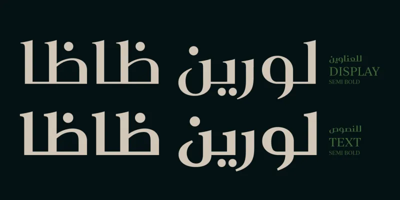 Laureen Zaza Font Family preview 11 – Arabic Font font sample