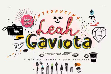 Leah Gaviota Font free download – Serif Fonts font preview