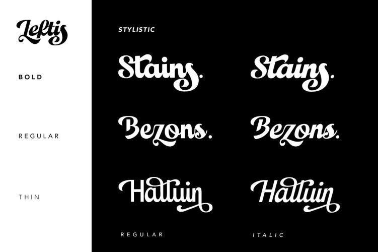 Leftis Script Font free download preview 5 – Script And Handwritten font