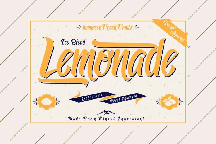 Lemonade Font free download preview 3 – Script And Handwritten font