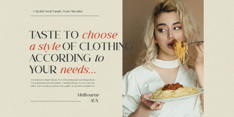Lessa Font Family preview 5 – Serif Fonts font sample