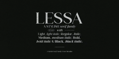 Lessa Font Family free download – Classic font preview