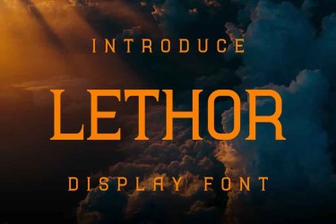 Lethor Font free download – Branding font preview