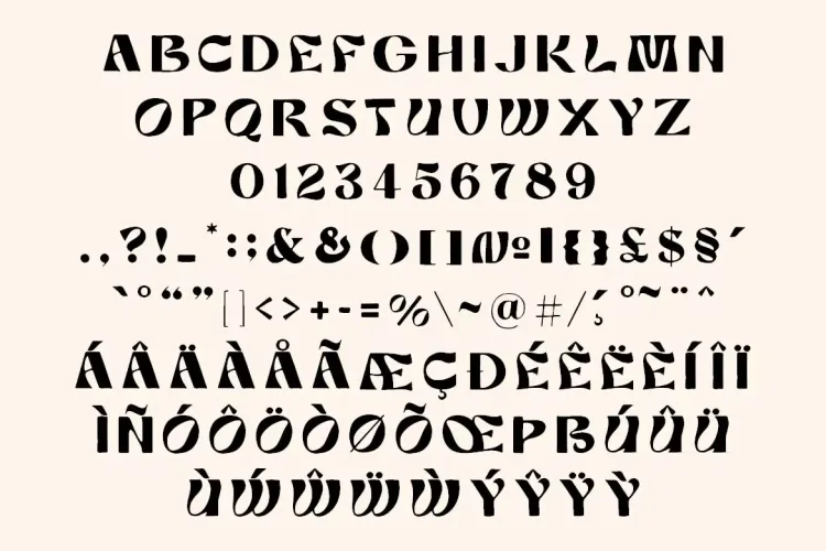 Liber Font preview 3 – Display Fonts font sample