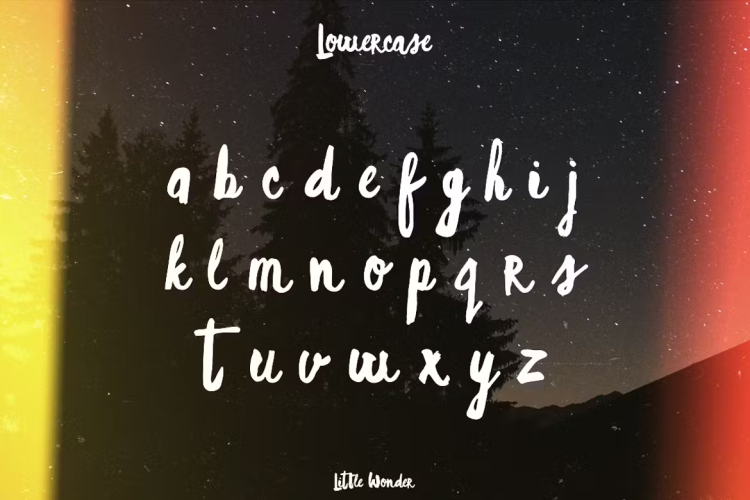Little Wonder Font free download preview 3 – Script And Handwritten font
