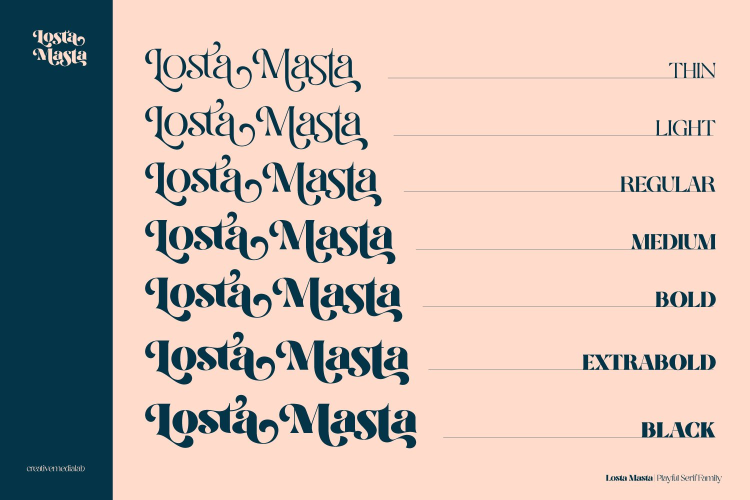 Losta Masta Font free download preview 4 – Display Fonts font