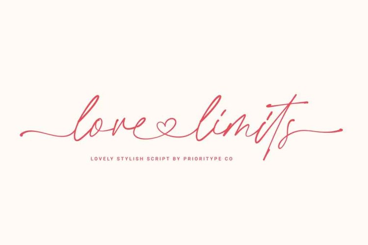 Love Limits Font free download preview 3 – Script And Handwritten font