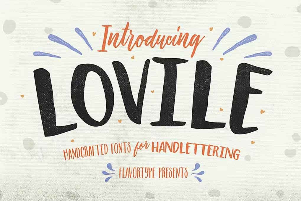 Lovile Type Font free download – Serif Fonts font preview image for Windows and Mac