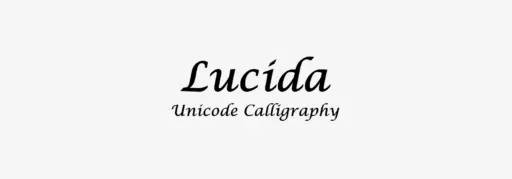 Lucida Unicode Calligraphy Font Family preview 5 – Display Fonts font sample