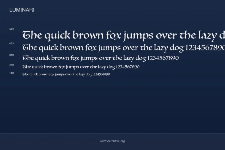 Luminari Font preview 4 – Display Fonts font sample