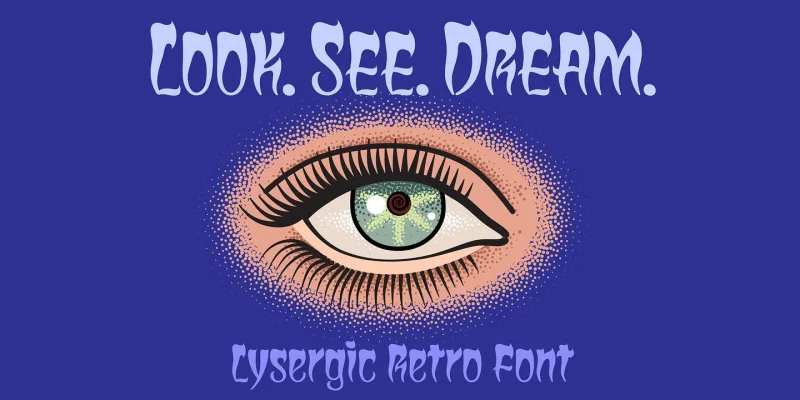 Lysergic Font preview 1 – Display Fonts font sample