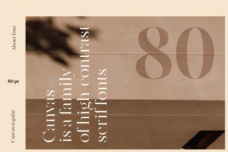 MADE Canvas Font preview 1 – Serif Fonts font sample