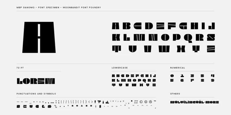 MBF Danomo Font preview 6 – Display Fonts font sample