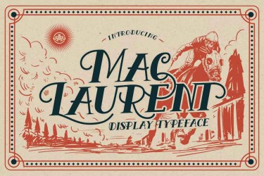 MacLaurent Font free download – Packaging font preview