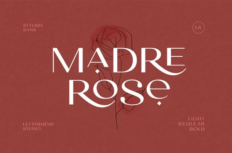 Madre Rose Font preview 7 – Sans Serif Fonts font sample