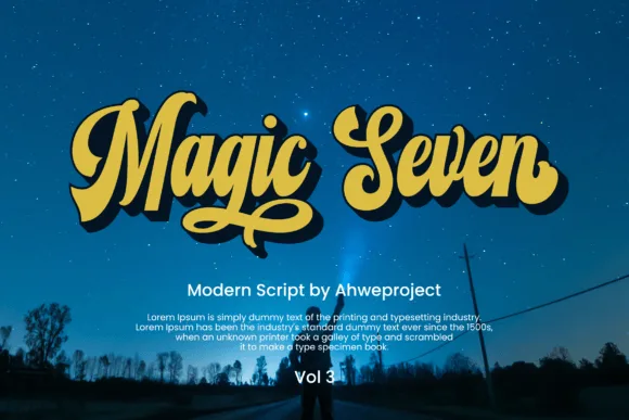 Magic Seven Font preview 3 – Script And Handwritten font sample