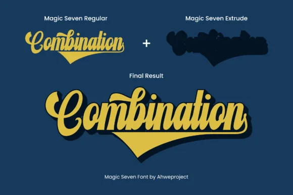 Magic Seven Font preview 4 – Script And Handwritten font sample