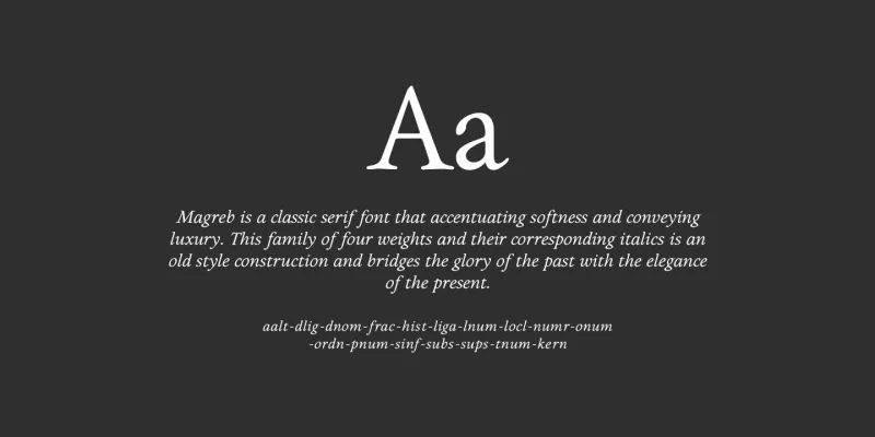 Magreb Font Family preview 5 – Serif Fonts font sample
