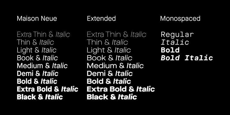 Maison Neue Font preview 1 – Sans Serif Fonts font sample