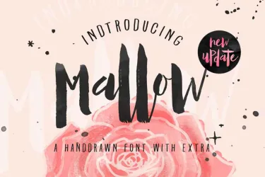 Mallow Typeface EXTRA Mockup Font free download – Script And Handwritten preview