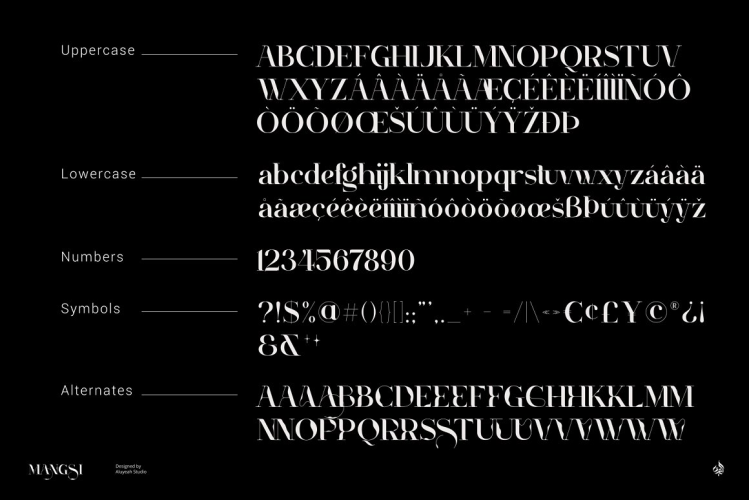 Mangsi Font free download preview 9 – Modern Serif Font font
