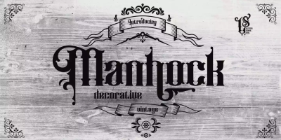 Manhock Font free download – Packaging font preview