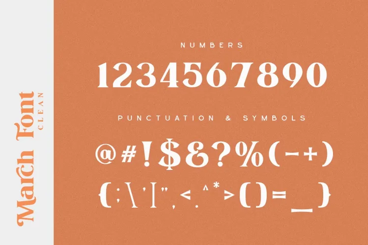March Font preview 10 – Serif Fonts font sample