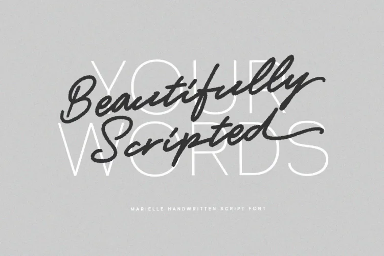 Marielle Font preview 3 – Script And Handwritten font sample