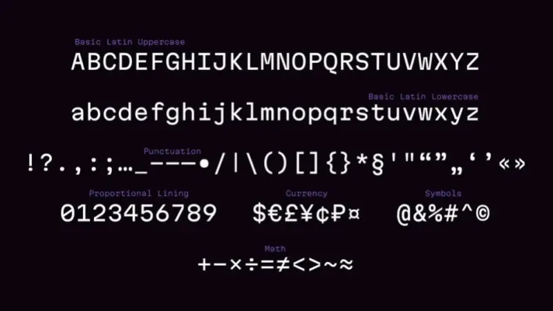 Martian Mono Font Family preview 5 – Font Family font sample