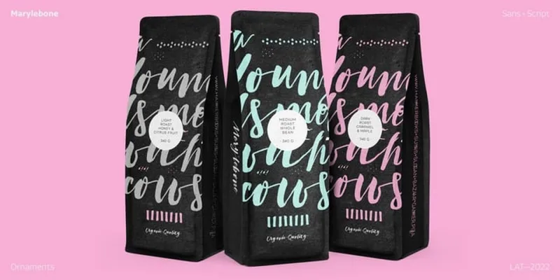 Marylebone Font Family preview 4 – Script And Handwritten font sample