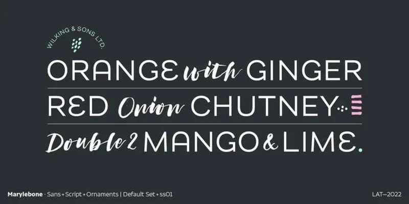 Marylebone Font Family preview 5 – Script And Handwritten font sample