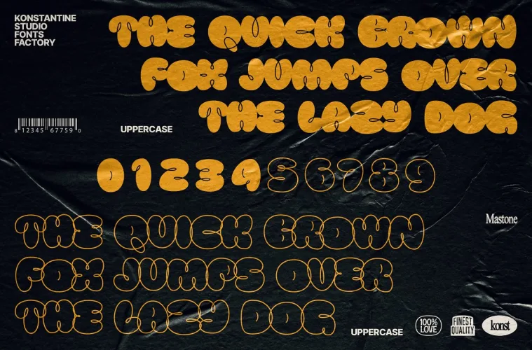 Mastone Font preview 5 – Display Fonts font sample