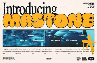 Mastone Font free download – Display Fonts preview