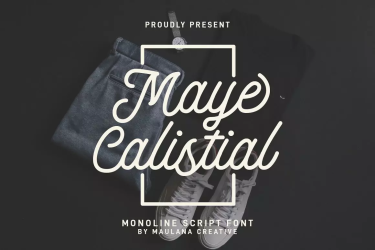 Maye Calistial Monoline Script Font free download – similar font preview