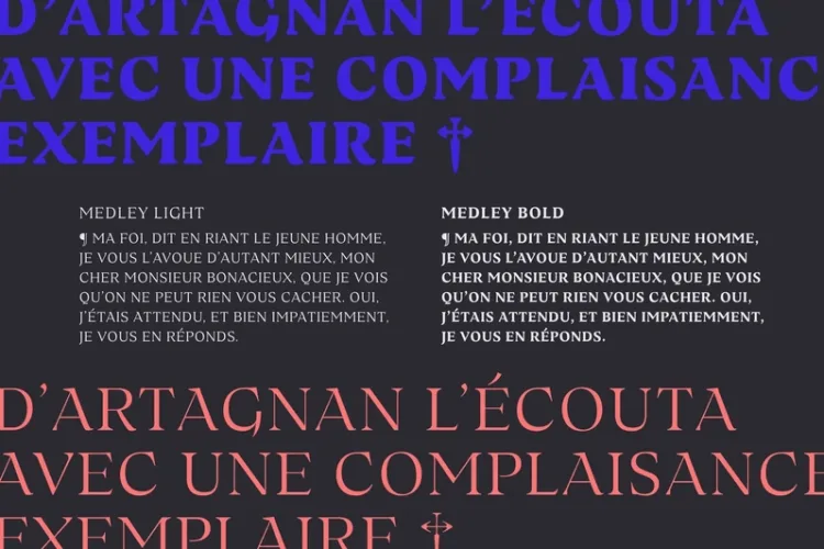 Medley Font Family preview 1 – Serif Fonts font sample