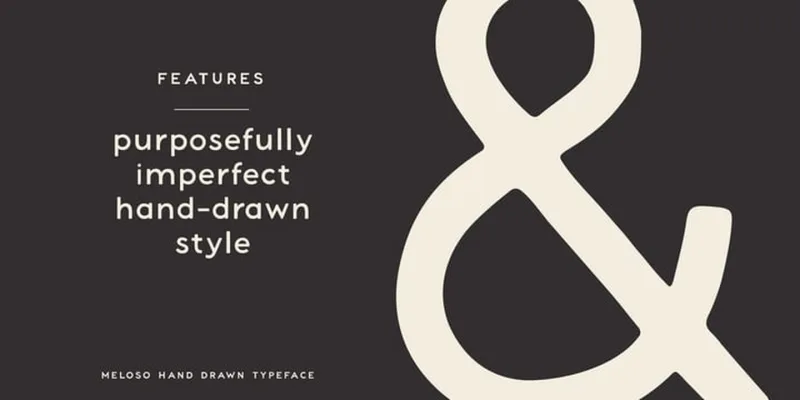 Meloso Font Family preview 1 – Typeface font sample