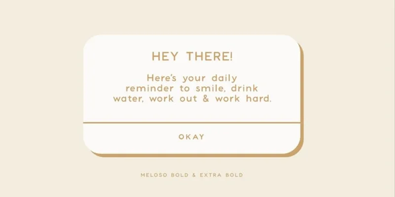 Meloso Font Family preview 5 – Typeface font sample