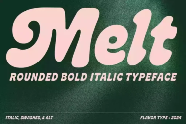 Melt Font free download – Playful font preview