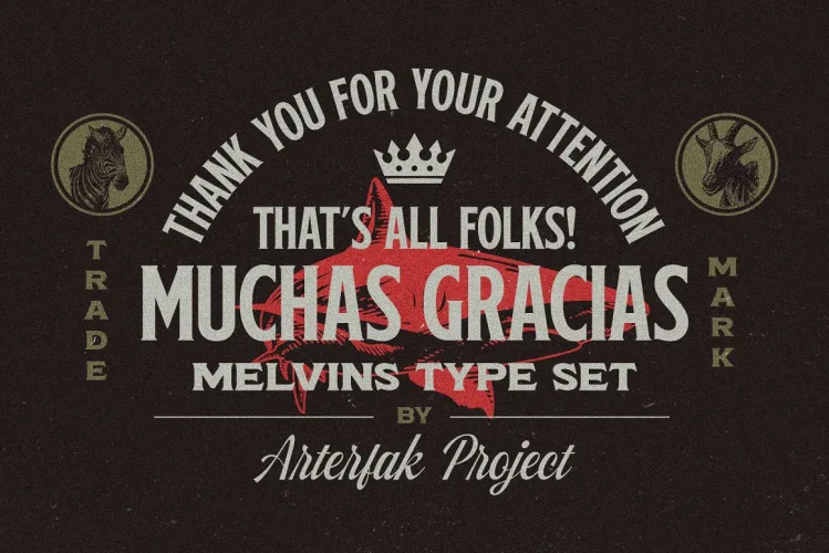 Melvins Font preview 3 – Display Fonts font sample
