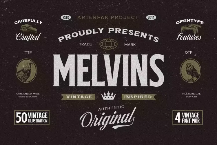 Melvins Font preview 11 – Display Fonts font sample