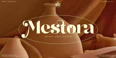 Mestora Font Family free download – Retro font preview