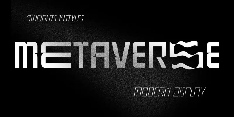 Metaverse Display Font Family preview 1 – Display Fonts font sample
