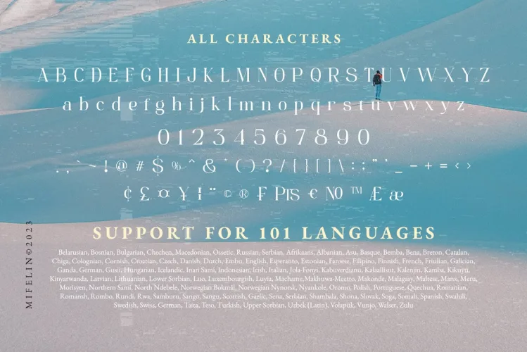 Mifelin Font preview 4 – Serif Fonts font sample