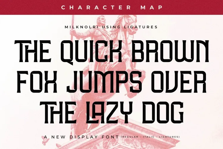 Milknolri A New Display Font preview 1 – Display Fonts font sample