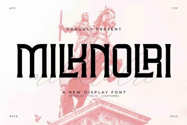 Milknolri A New Display Font free download – Serif font preview