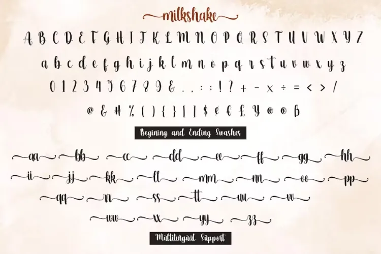 Milkshake Font preview 7 – Script And Handwritten font sample