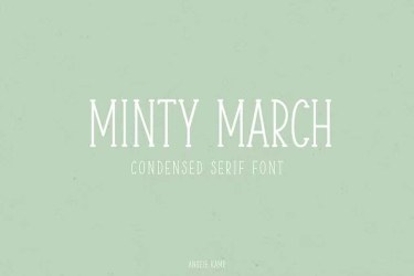 Minty March Condensed serif font free download – Serif Fonts font preview