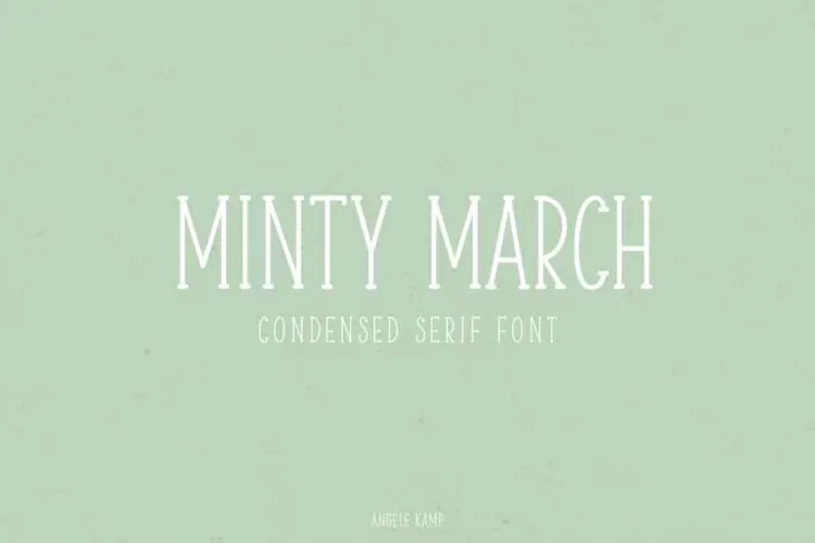 Minty March Condensed serif font preview 4 – Serif Fonts font sample