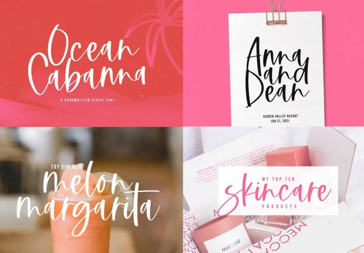 Modern Script Fonts Bundle preview 4 – Modern Fonts font sample